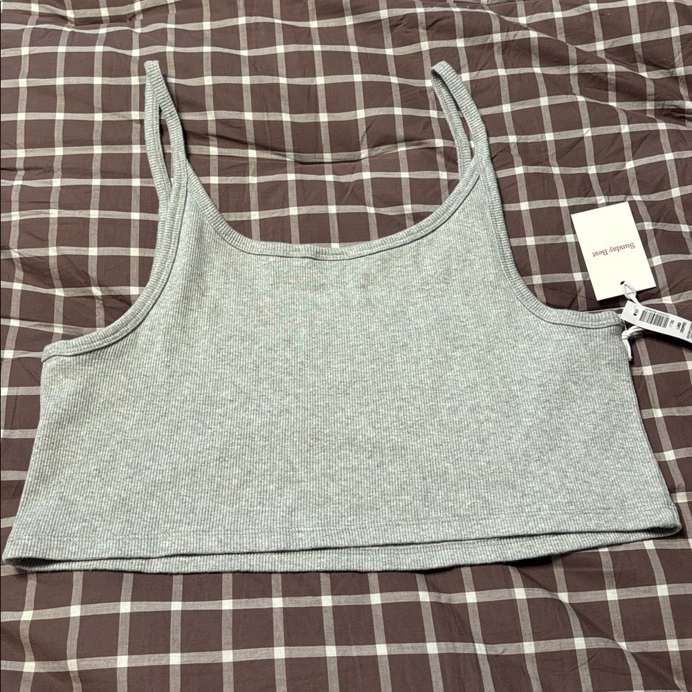 BNWT aritizia Sunday best Lundi cropped tank- XL - Picture 7 of 7